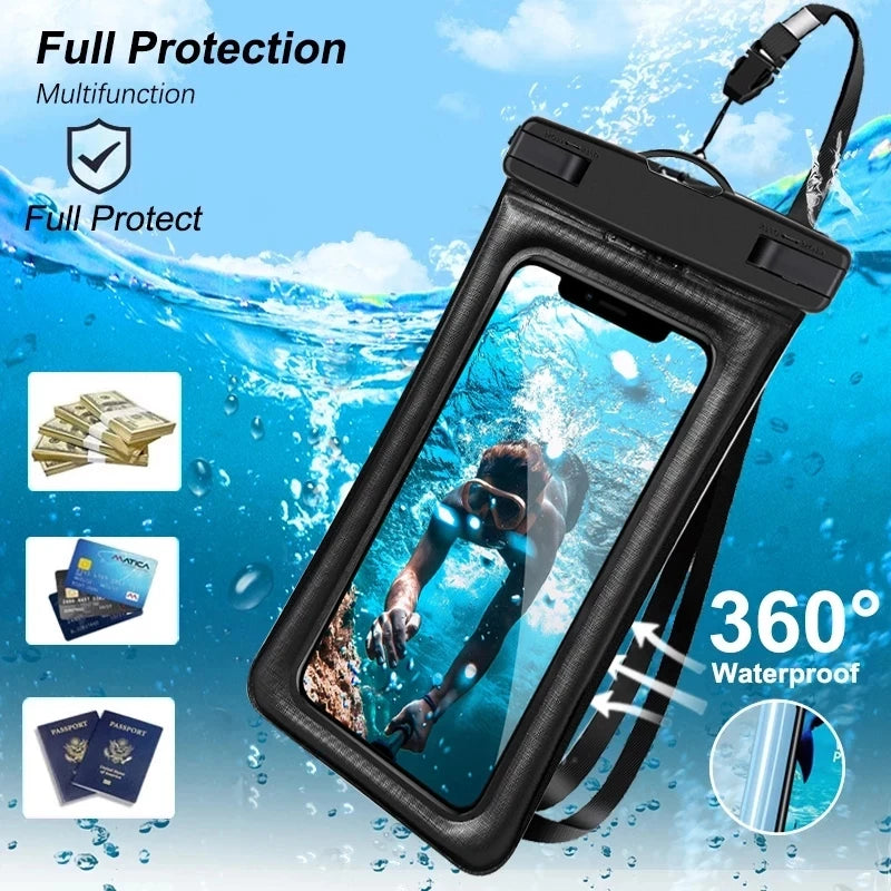  Smart touchscreen phone case, be able to use your mobile phone while swimming